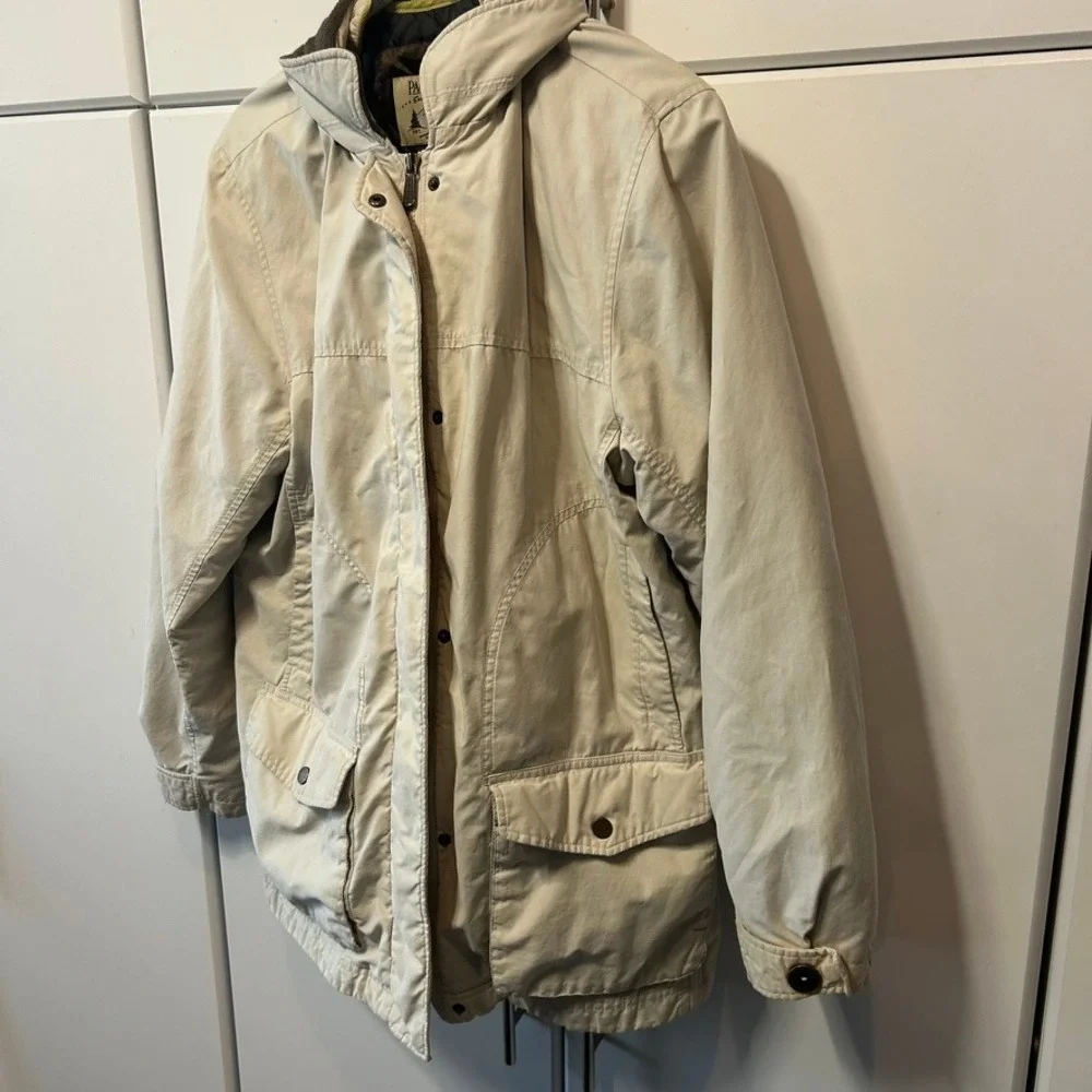 Pacific Trail Seattle USA Cream Beige Quilted Lined Outdoor Jacket Womens Large